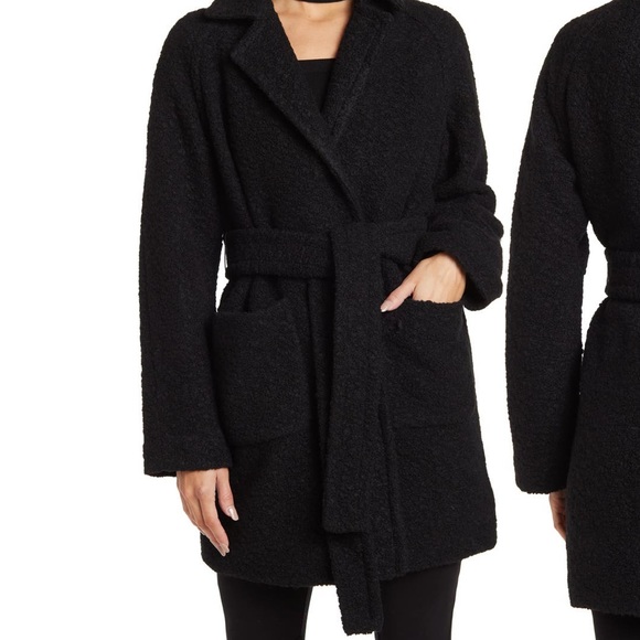 NWT Ganni Boucle Wool Coat Black M 8-10 40EU - Picture 3 of 13